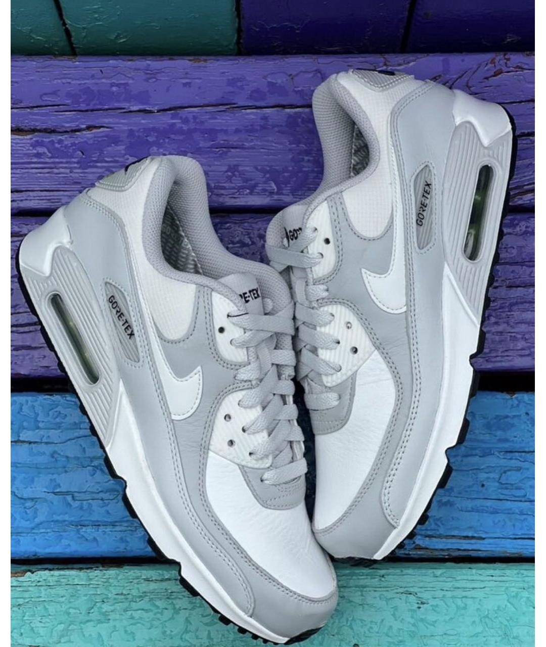 NIKE Белые кожаные низкие кроссовки / кеды, фото 8