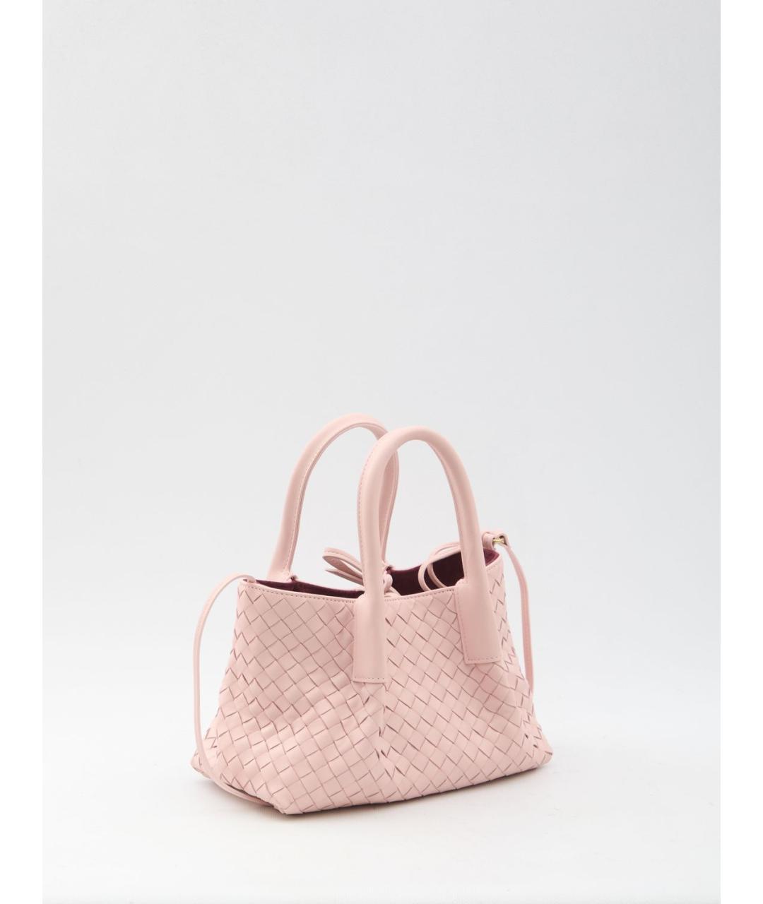 BOTTEGA VENETA Розовая кожаная сумка тоут, фото 2