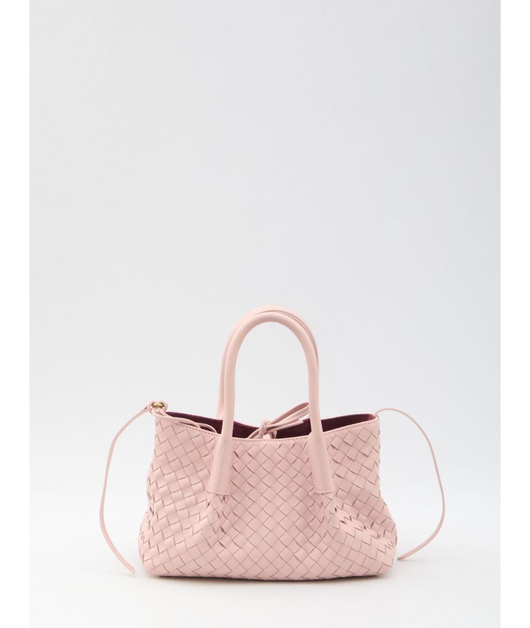 BOTTEGA VENETA Розовая кожаная сумка тоут, фото 6