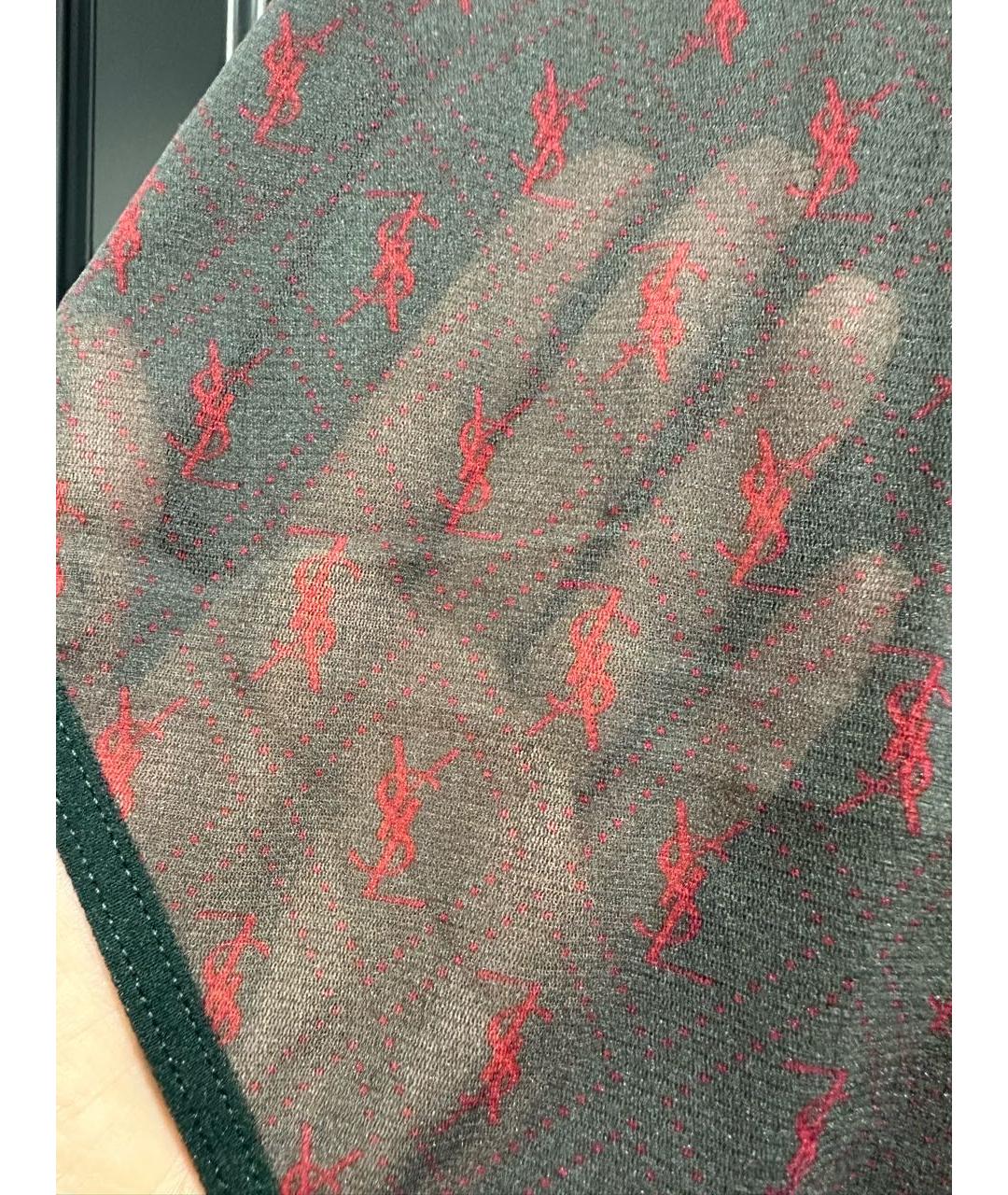 SAINT LAURENT Зеленые сетчатое боди, фото 5