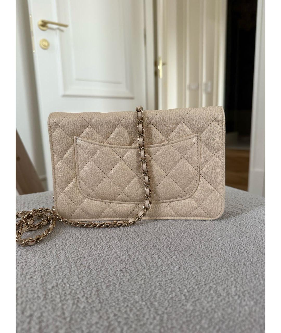 CHANEL Белая кожаная сумка через плечо, фото 3