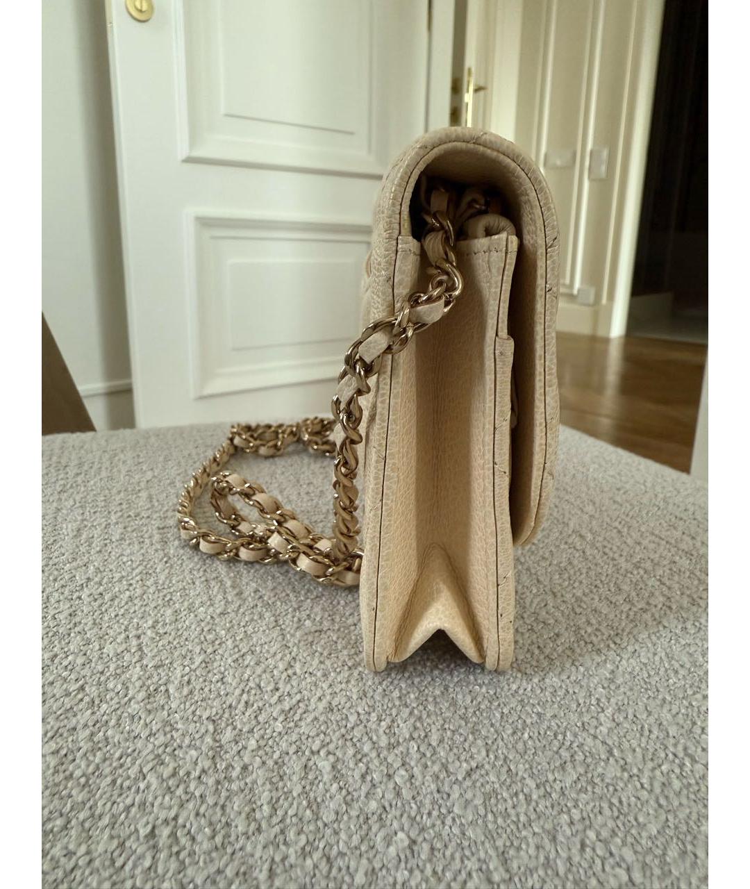 CHANEL Белая кожаная сумка через плечо, фото 2