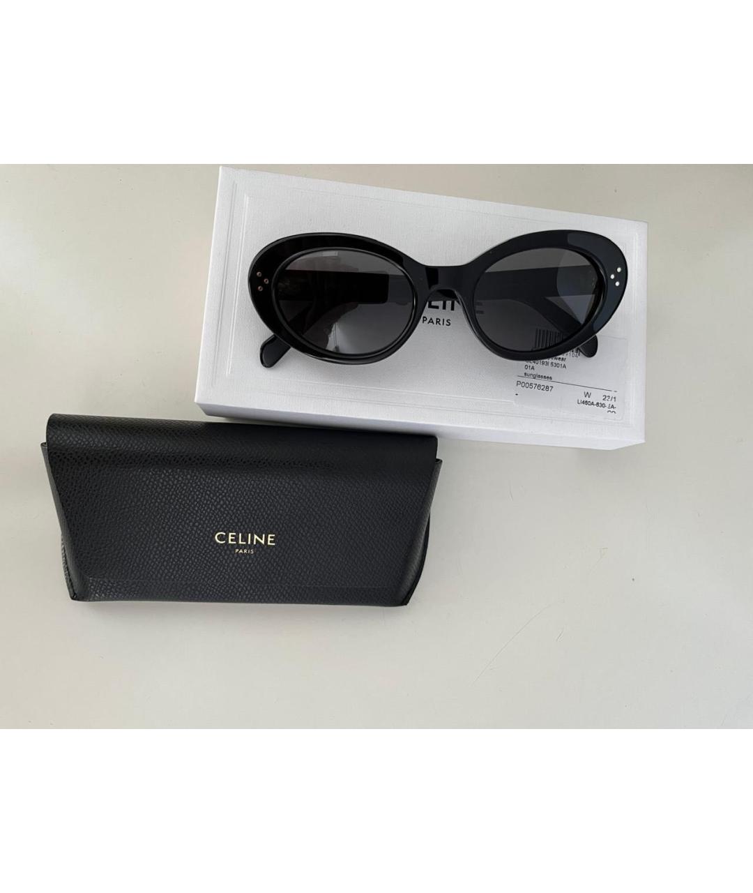 CELINE Черные пластиковые солнцезащитные очки, фото 2