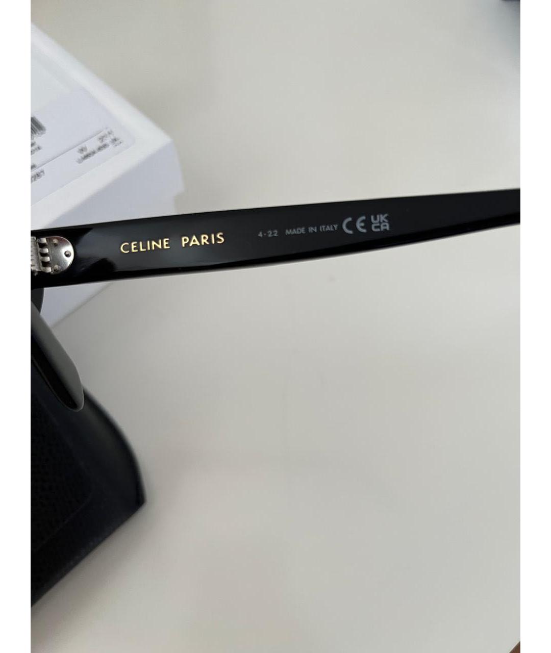 CELINE Черные пластиковые солнцезащитные очки, фото 3