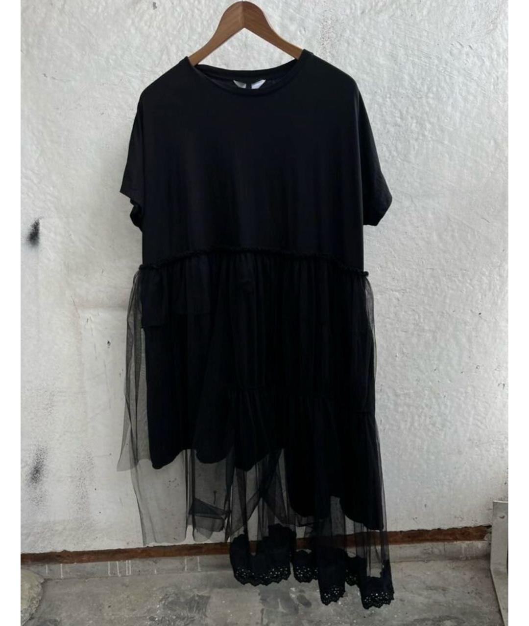 SIMONE ROCHA Черное хлопковое повседневное платье, фото 8