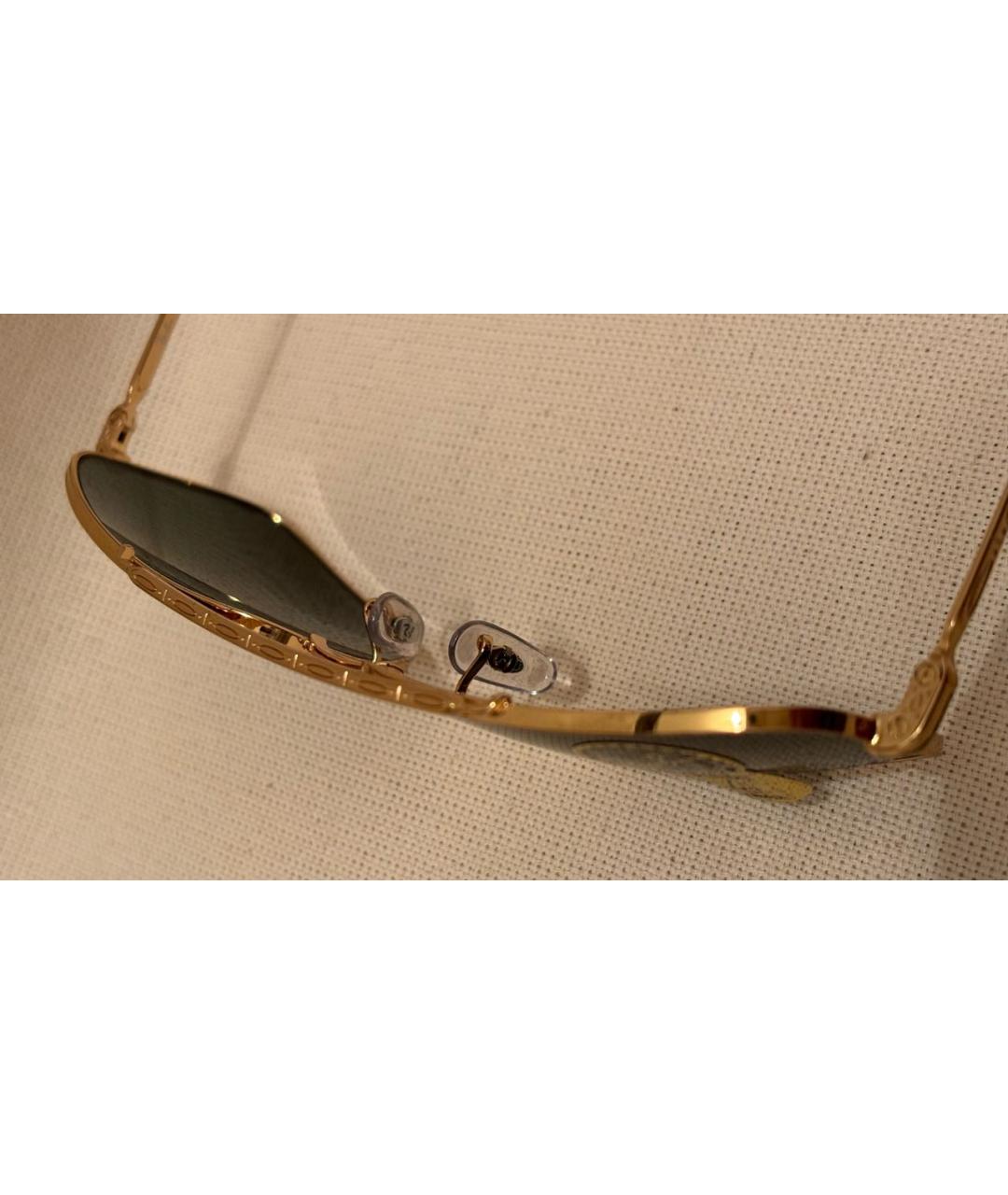 RAY BAN Золотые металлические солнцезащитные очки, фото 6