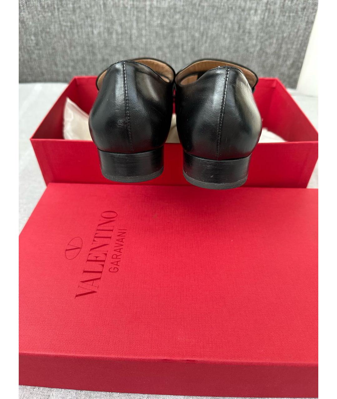 VALENTINO Черные кожаные лоферы, фото 4