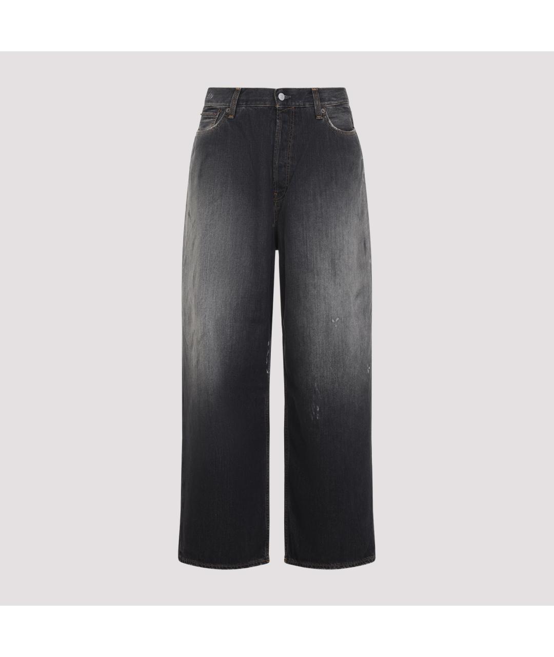 ACNE STUDIOS Черные хлопковые прямые джинсы, фото 2