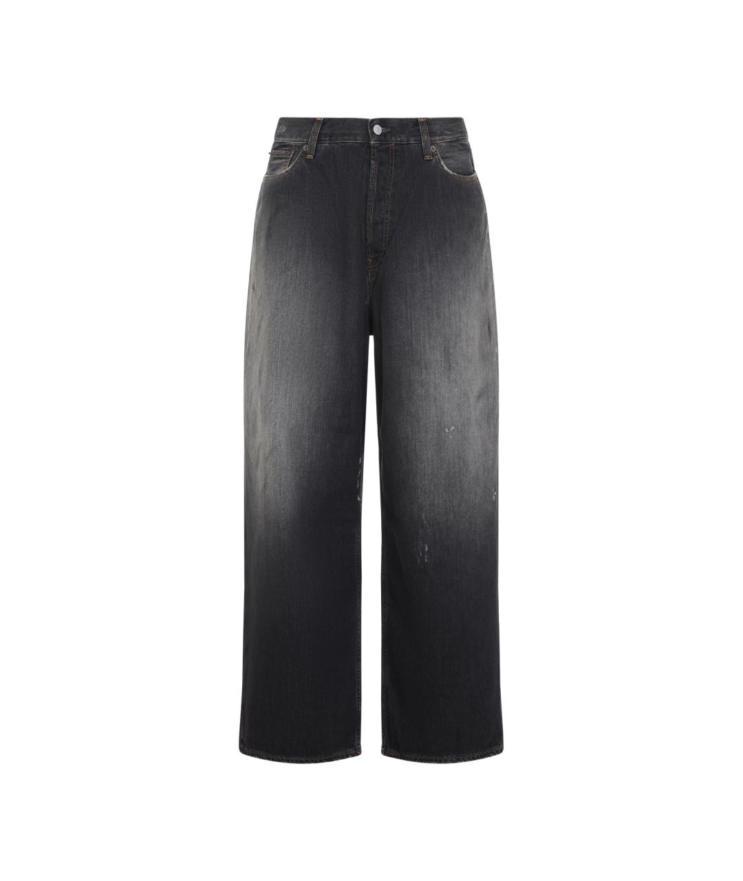ACNE STUDIOS Черные хлопковые прямые джинсы, фото 1