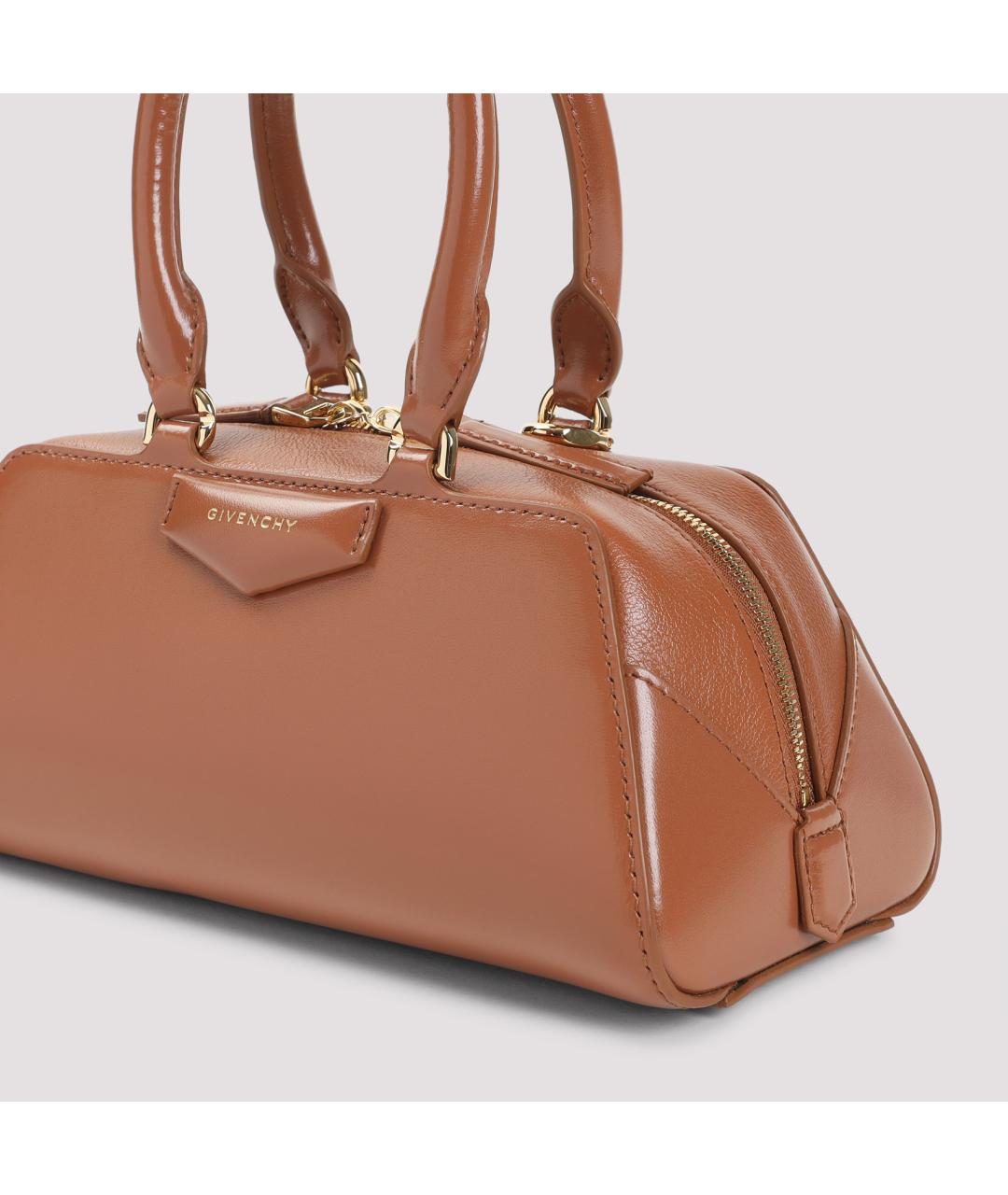 GIVENCHY Коричневая кожаная сумка тоут, фото 5