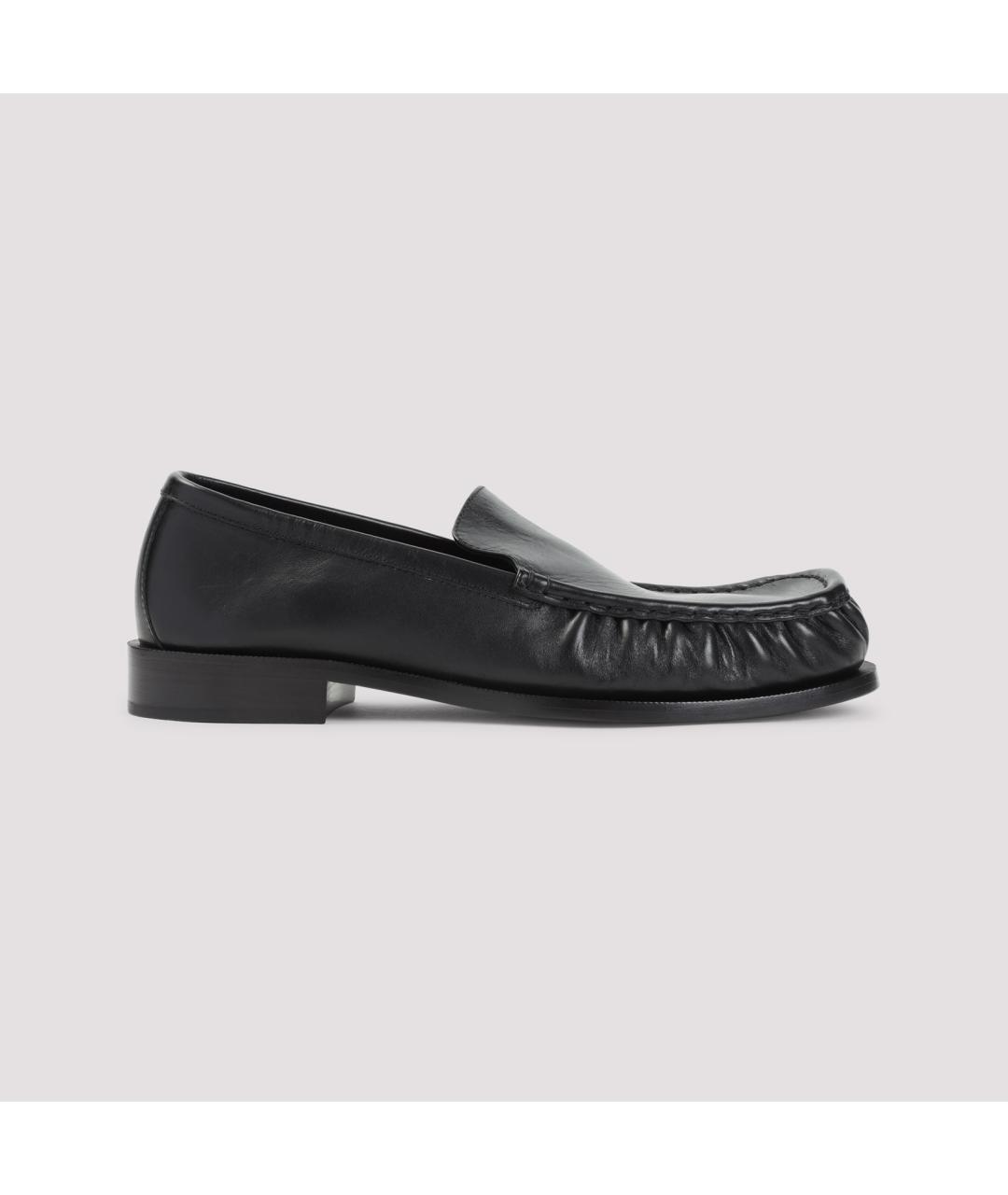 DRIES VAN NOTEN Черные кожаные лоферы, фото 3