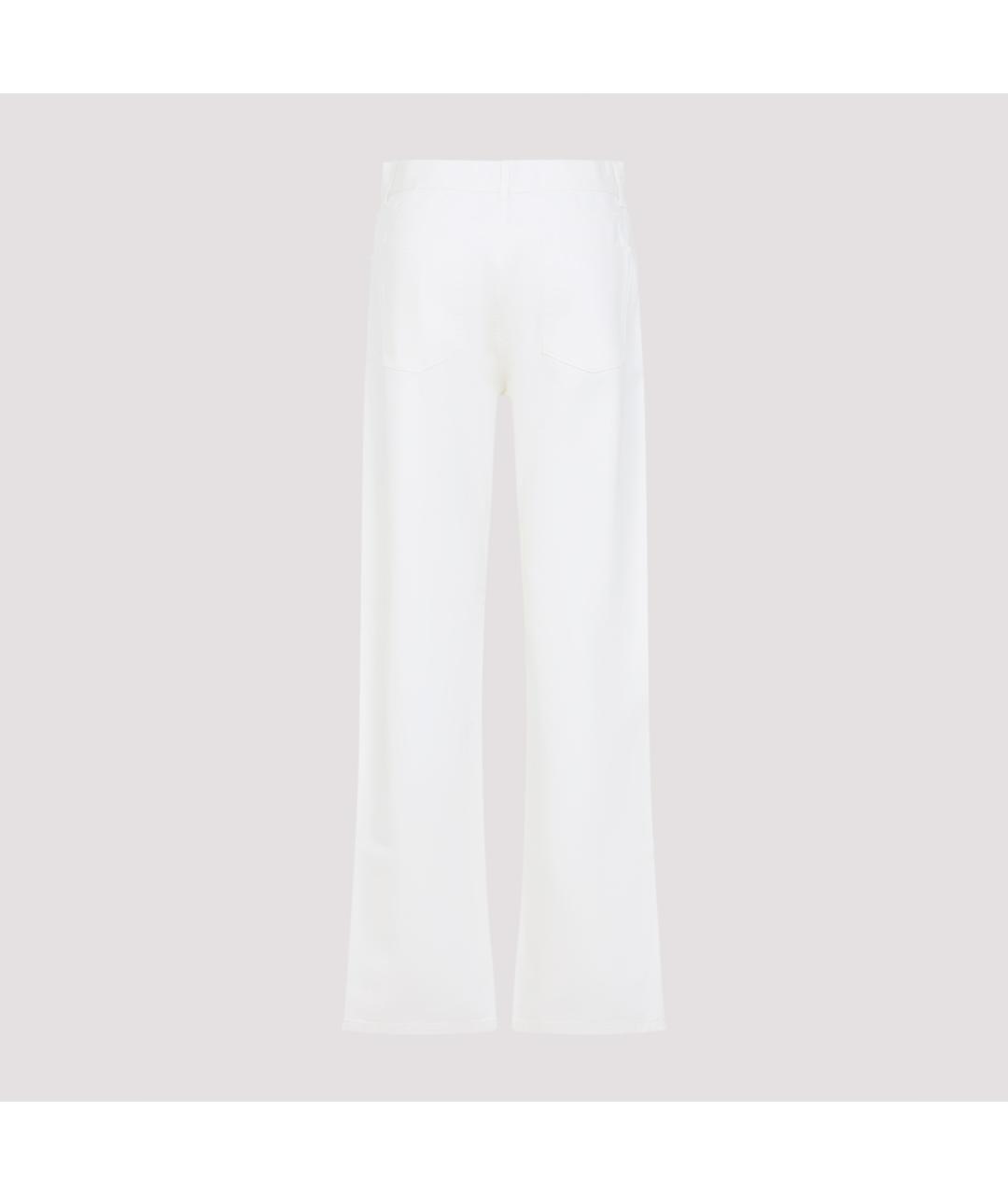 PHOEBE PHILO Белые хлопковые прямые джинсы, фото 4