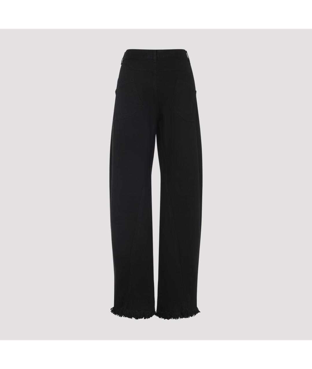 PHOEBE PHILO Черные хлопковые прямые джинсы, фото 4