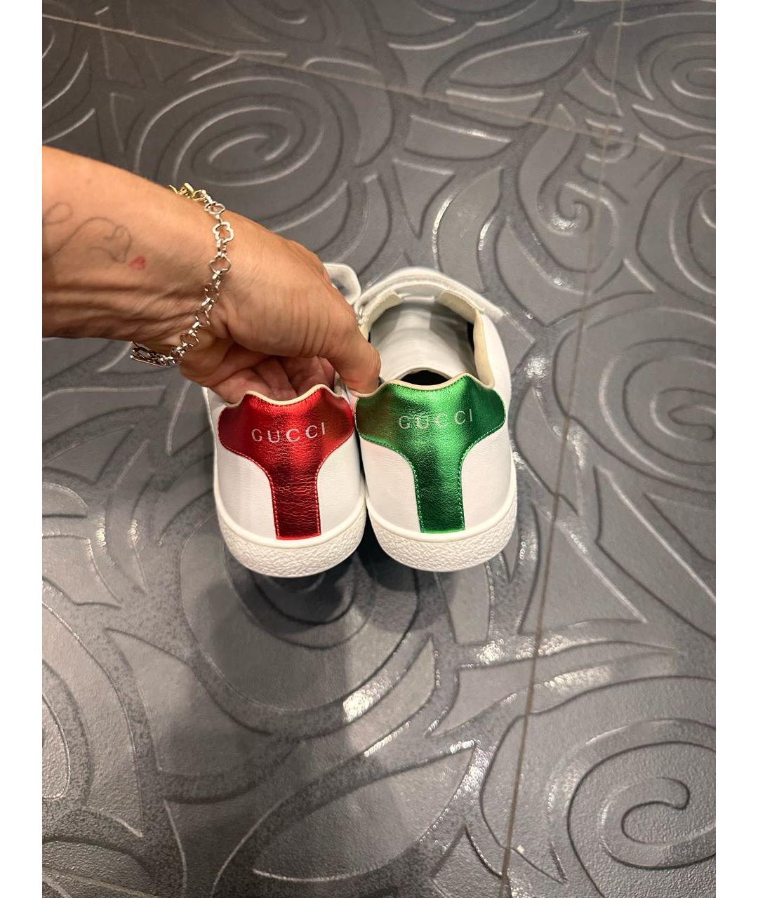 GUCCI Белые кеды, фото 2