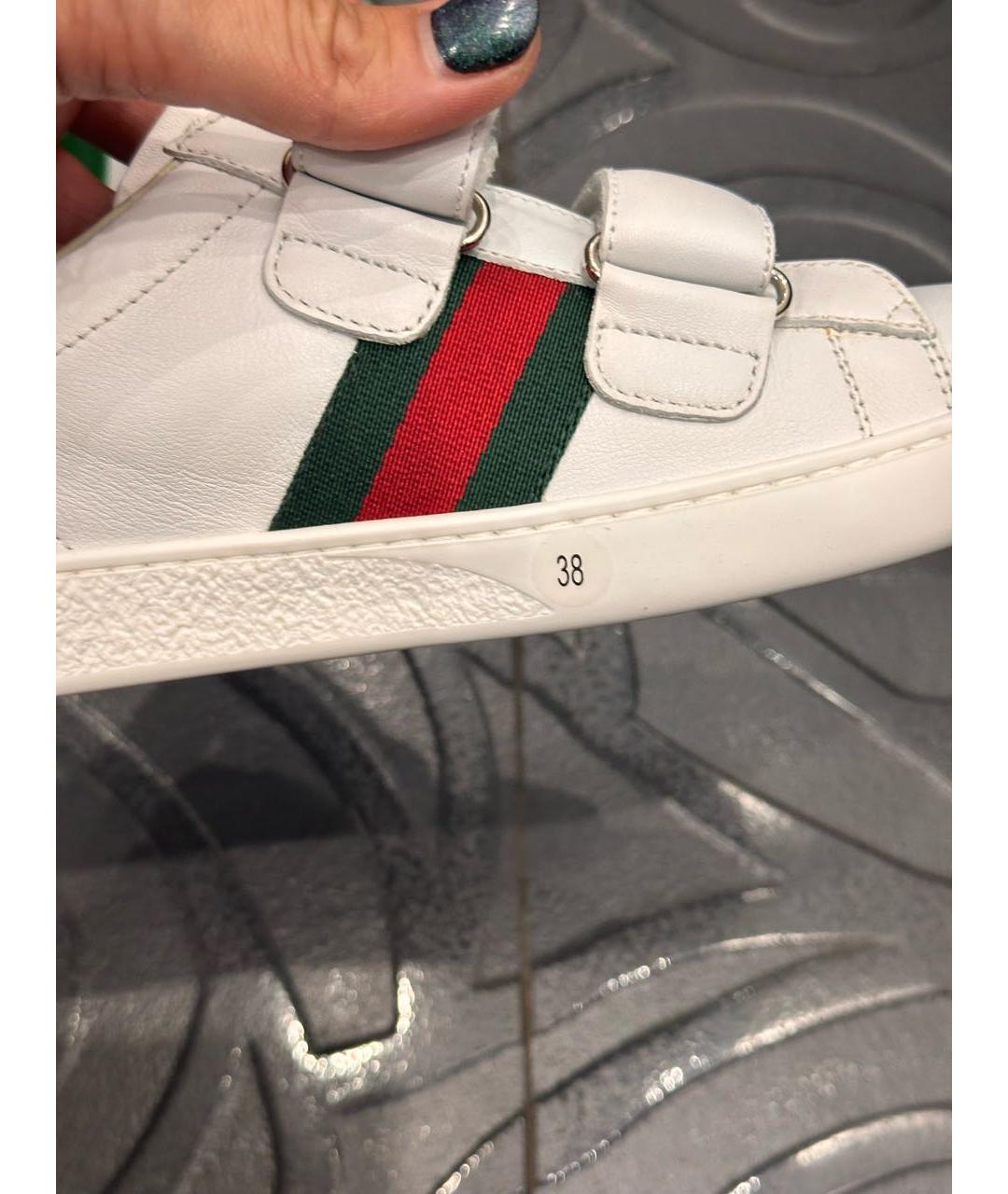 GUCCI Белые кеды, фото 4