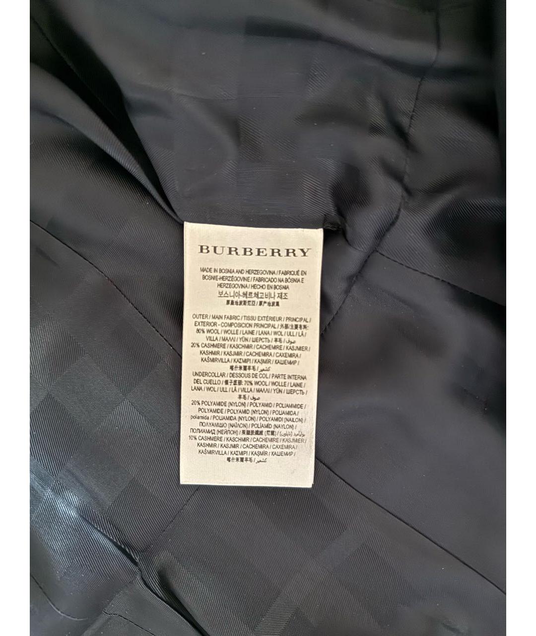 BURBERRY Бордовое шерстяное пальто, фото 4