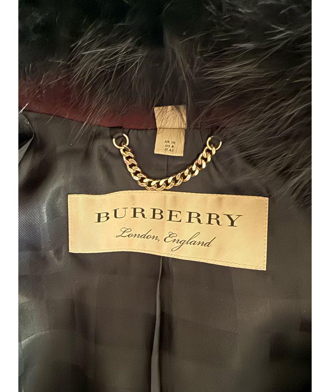 BURBERRY Бордовое шерстяное пальто, фото 3