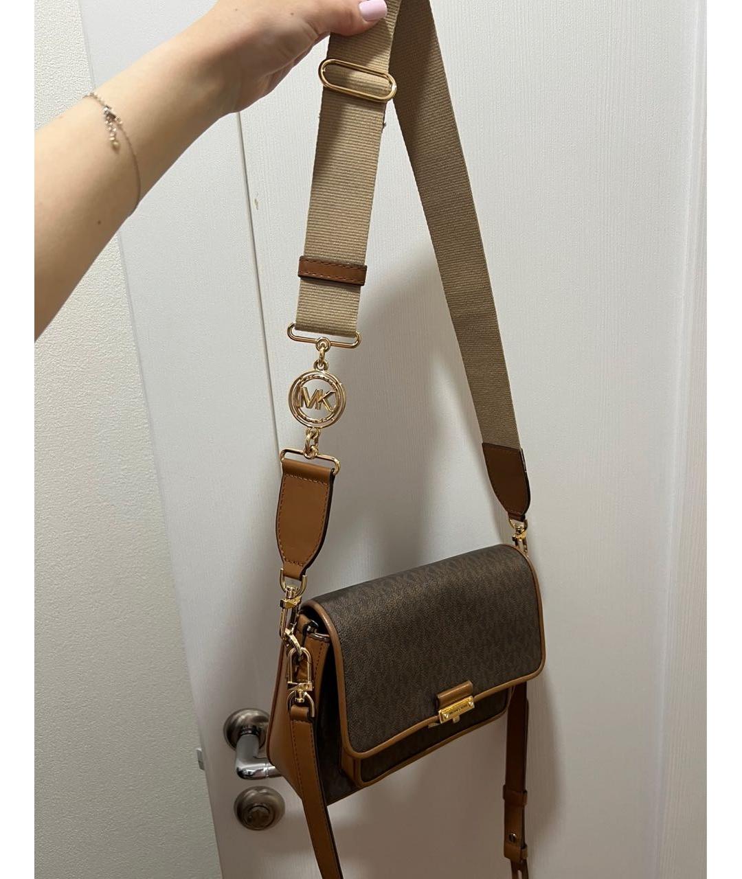 MICHAEL KORS Коричневая кожаная сумка через плечо, фото 2