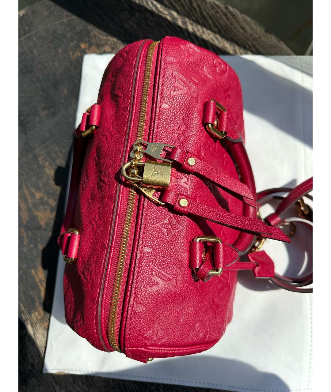 LOUIS VUITTON Розовая кожаная сумка тоут, фото 2
