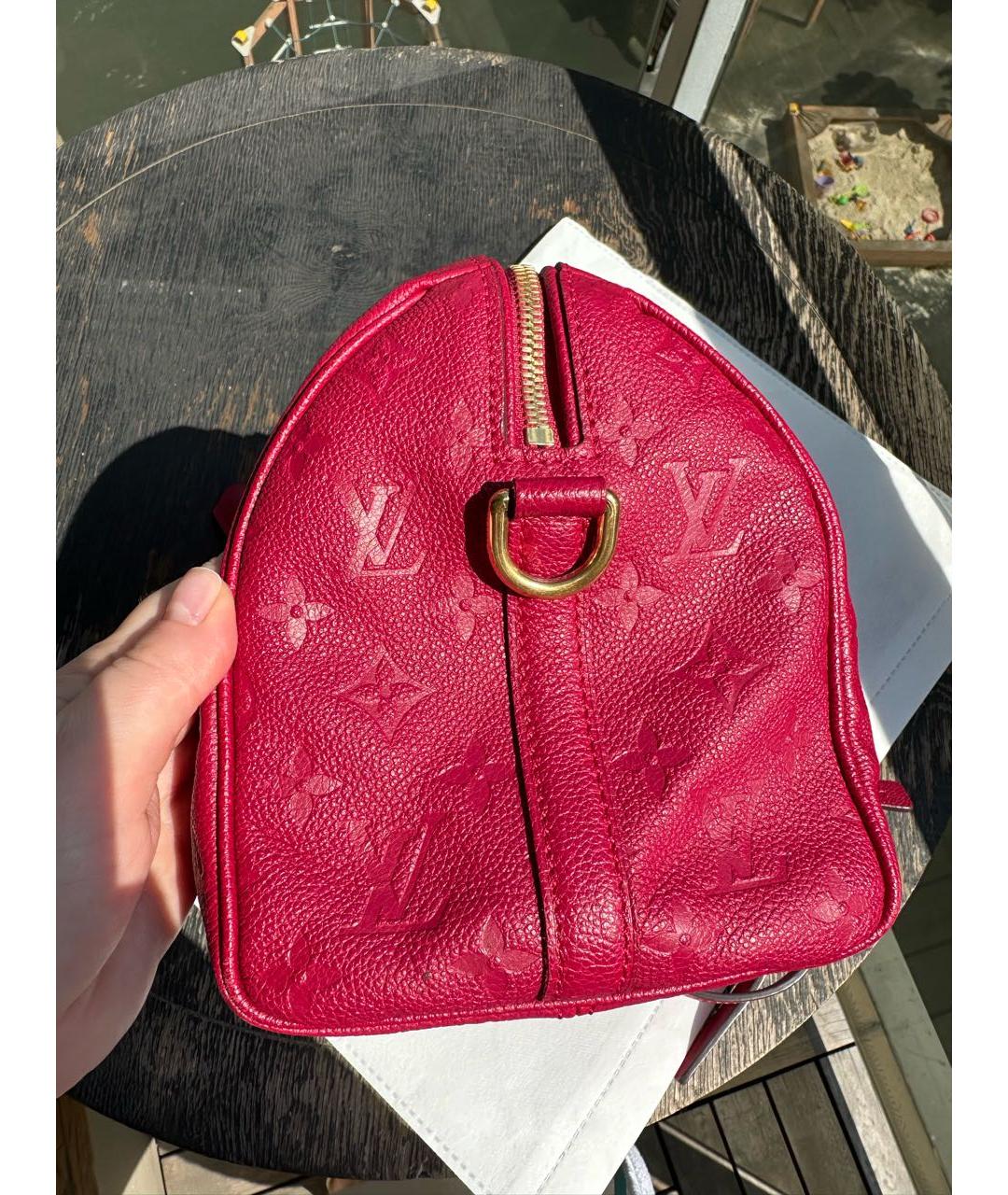 LOUIS VUITTON Розовая кожаная сумка тоут, фото 3