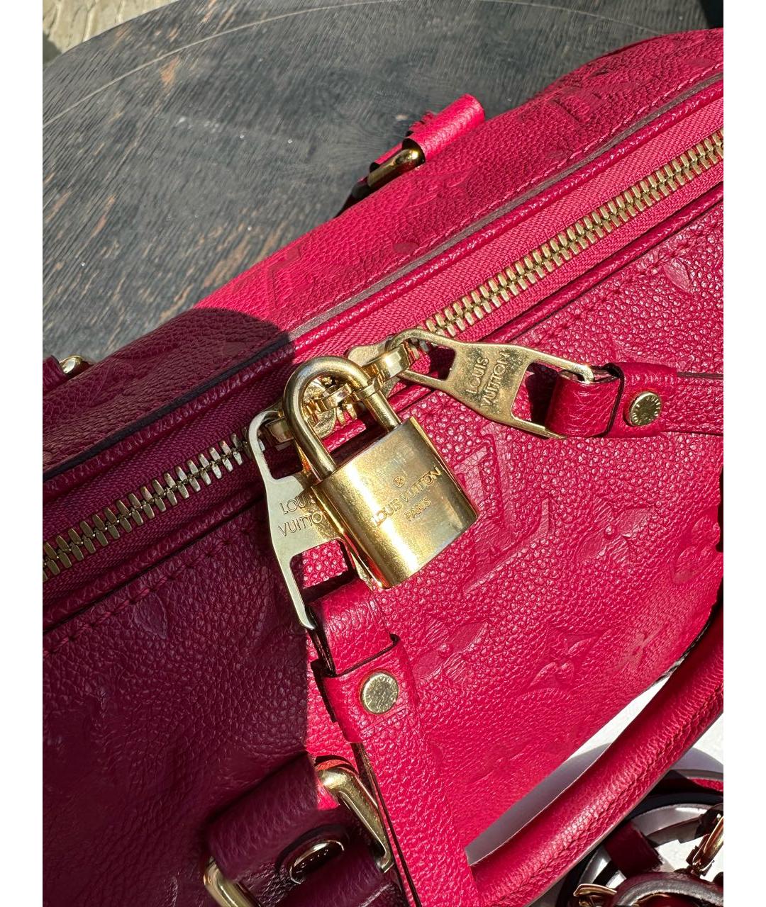 LOUIS VUITTON Розовая кожаная сумка тоут, фото 5