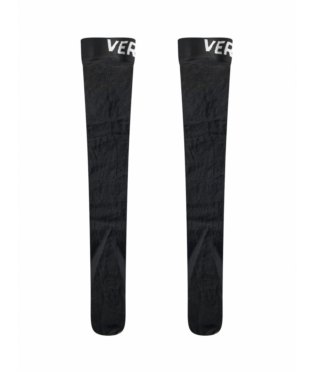 VERSACE Черные носки, чулки и колготы, фото 1