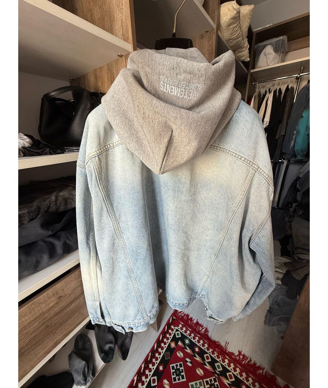 VETEMENTS Голубая хлопковая куртка, фото 5