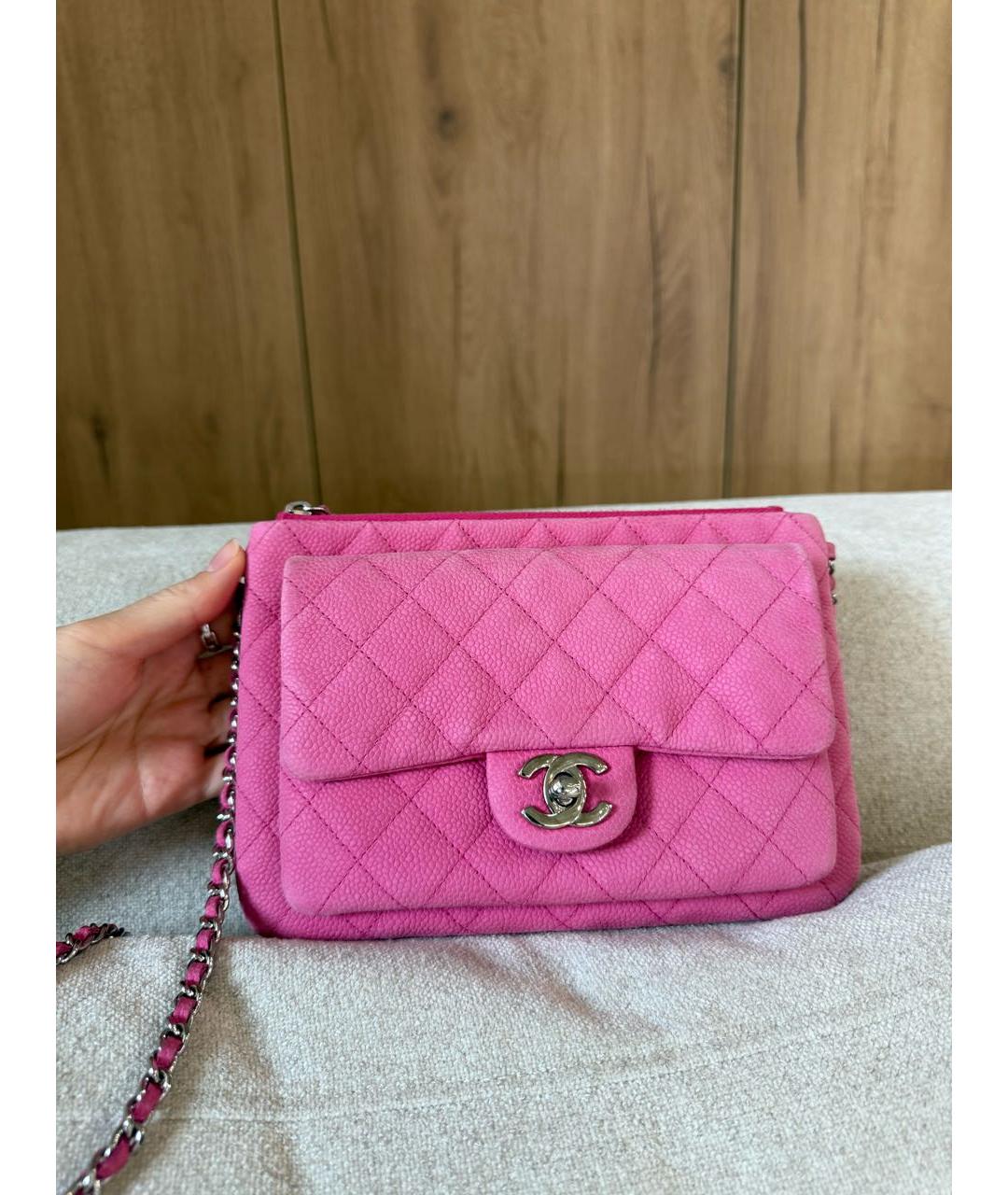CHANEL Розовая сумка через плечо, фото 3