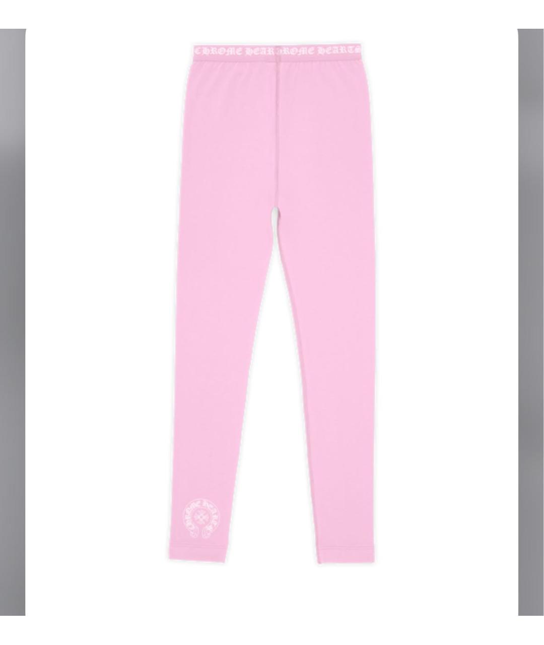 CHROME HEARTS Розовые хлопковые леггинсы и велосипедки, фото 2