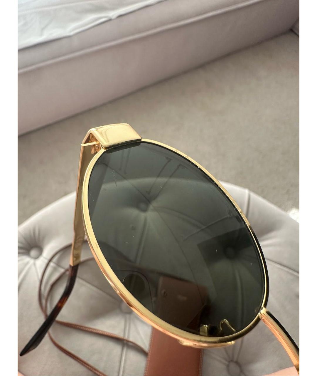 CELINE Золотые металлические солнцезащитные очки, фото 5