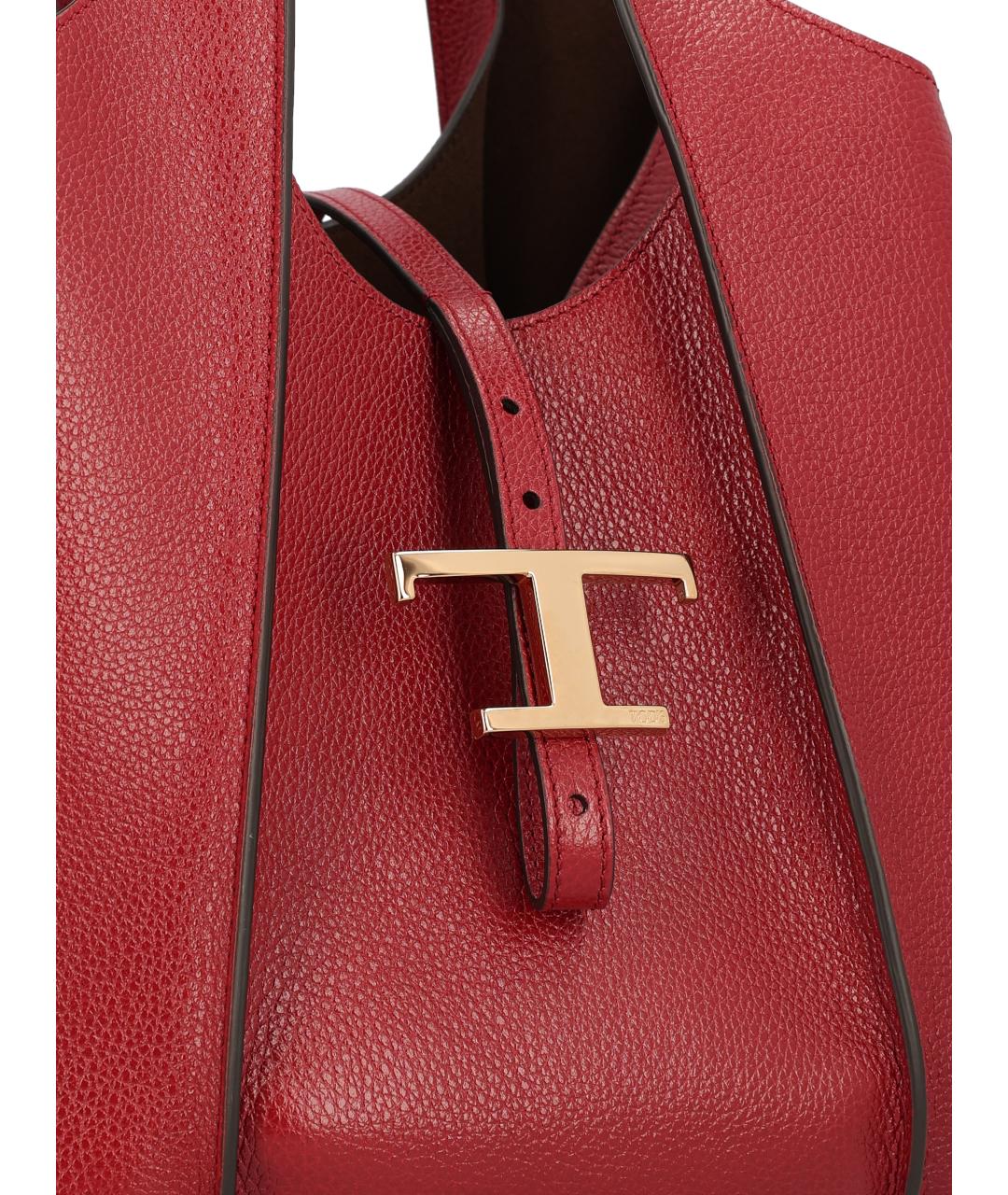 TOD'S Красная кожаная сумка через плечо, фото 2