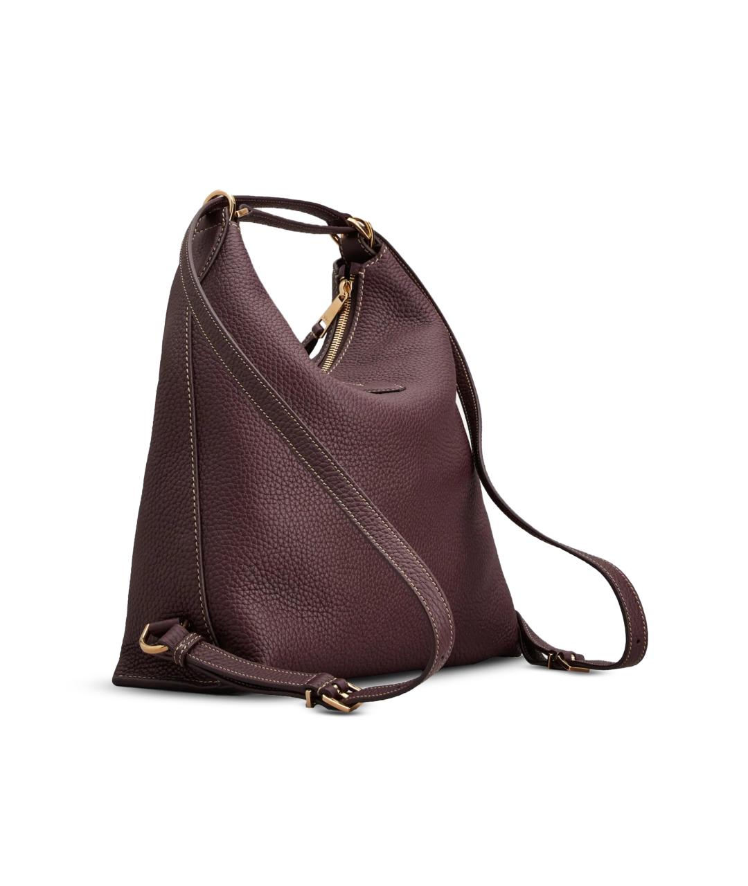 TOD'S Бордовая кожаная сумка через плечо, фото 4