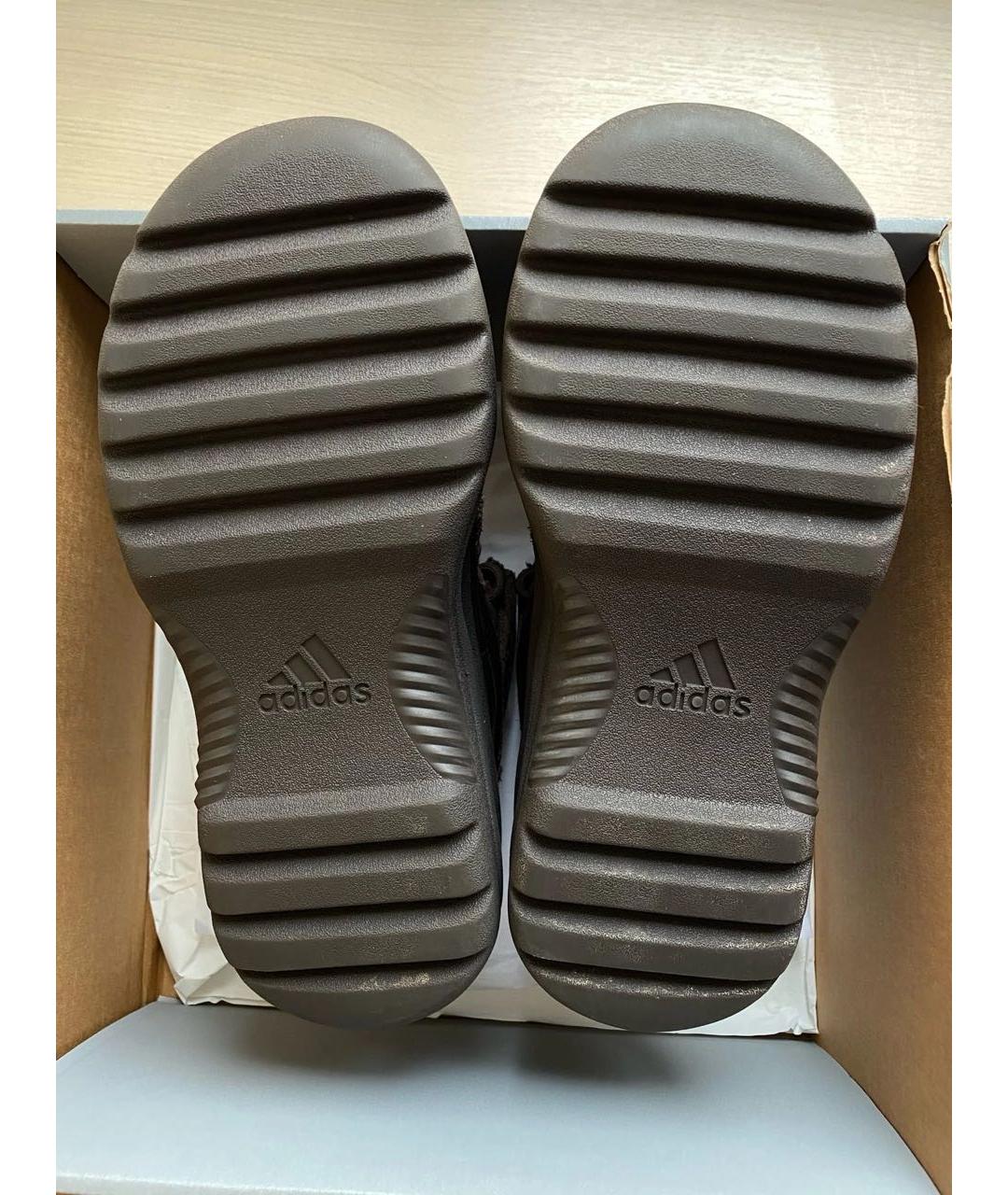 ADIDAS YEEZY Черные замшевые высокие кроссовки / кеды, фото 5