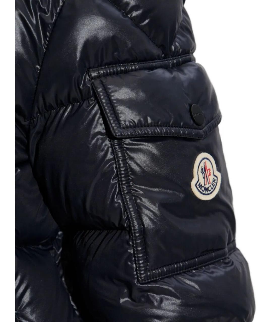 MONCLER Черный полиамидовый пуховик, фото 5