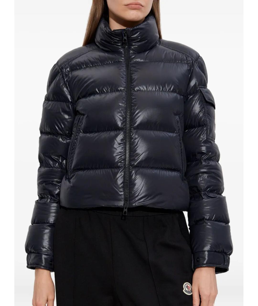 MONCLER Черный полиамидовый пуховик, фото 3