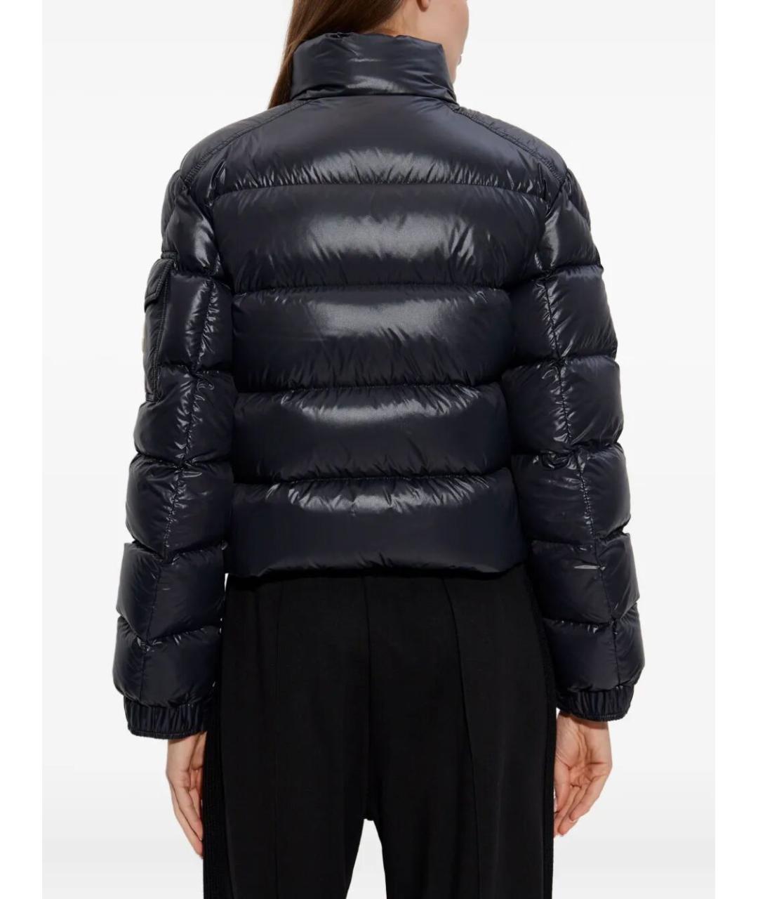 MONCLER Черный полиамидовый пуховик, фото 4