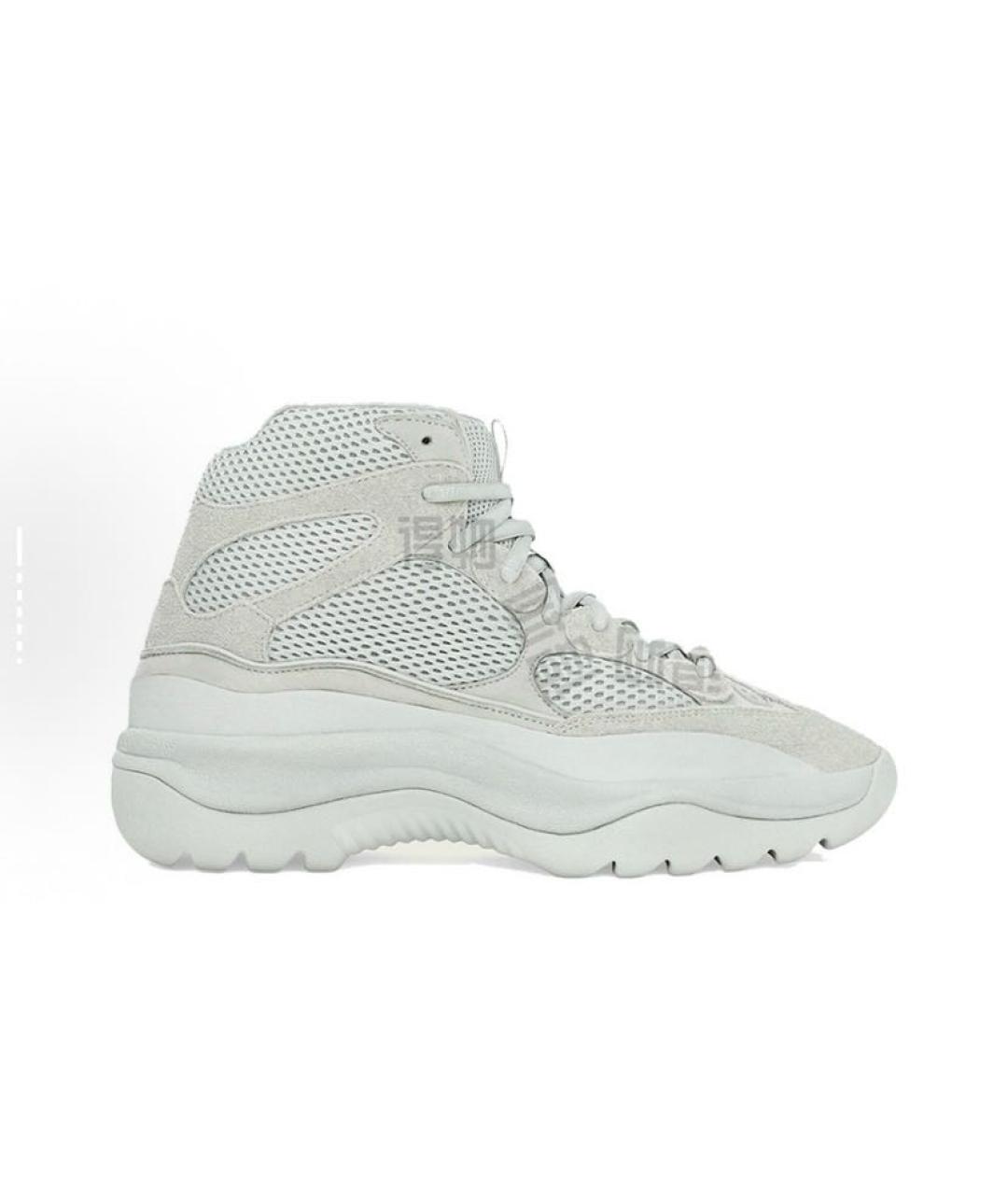 ADIDAS YEEZY Серые замшевые высокие кроссовки / кеды, фото 5