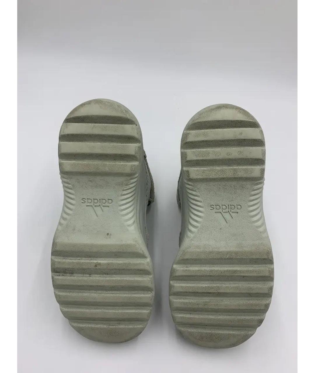 ADIDAS YEEZY Серые замшевые высокие кроссовки / кеды, фото 4