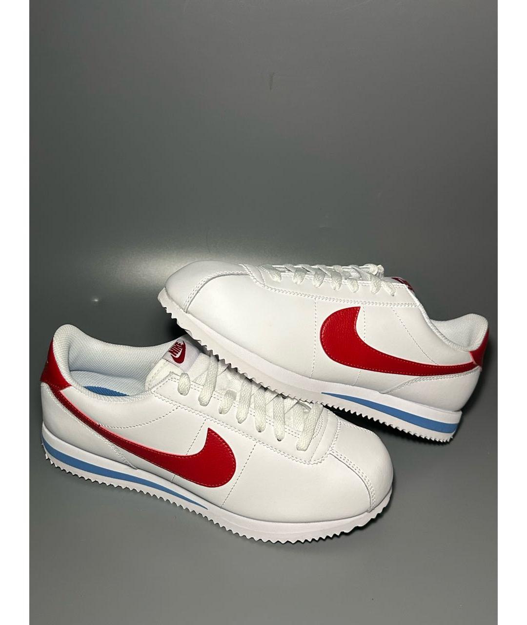 NIKE Белые кожаные низкие кроссовки / кеды, фото 6
