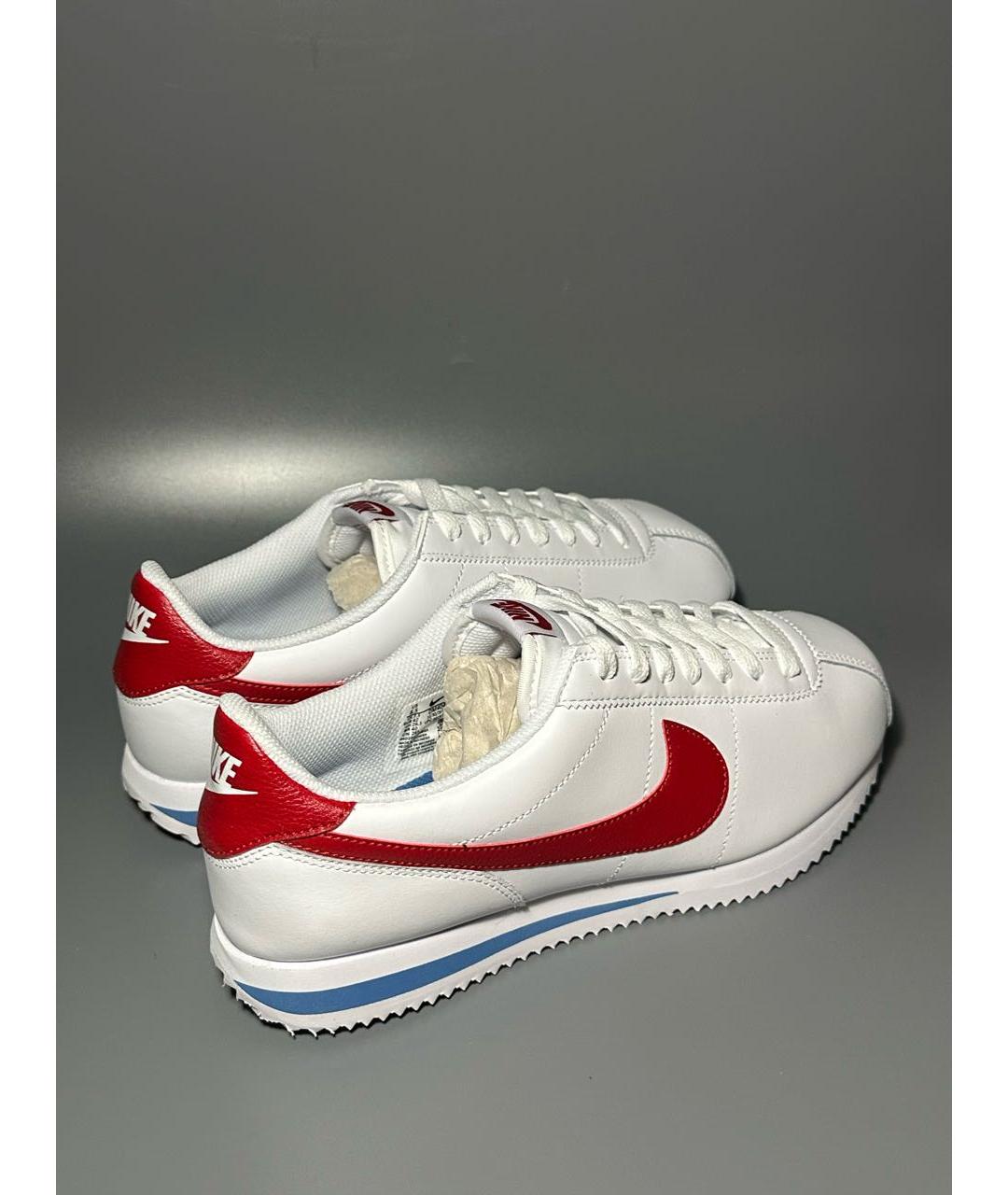 NIKE Белые кожаные низкие кроссовки / кеды, фото 7