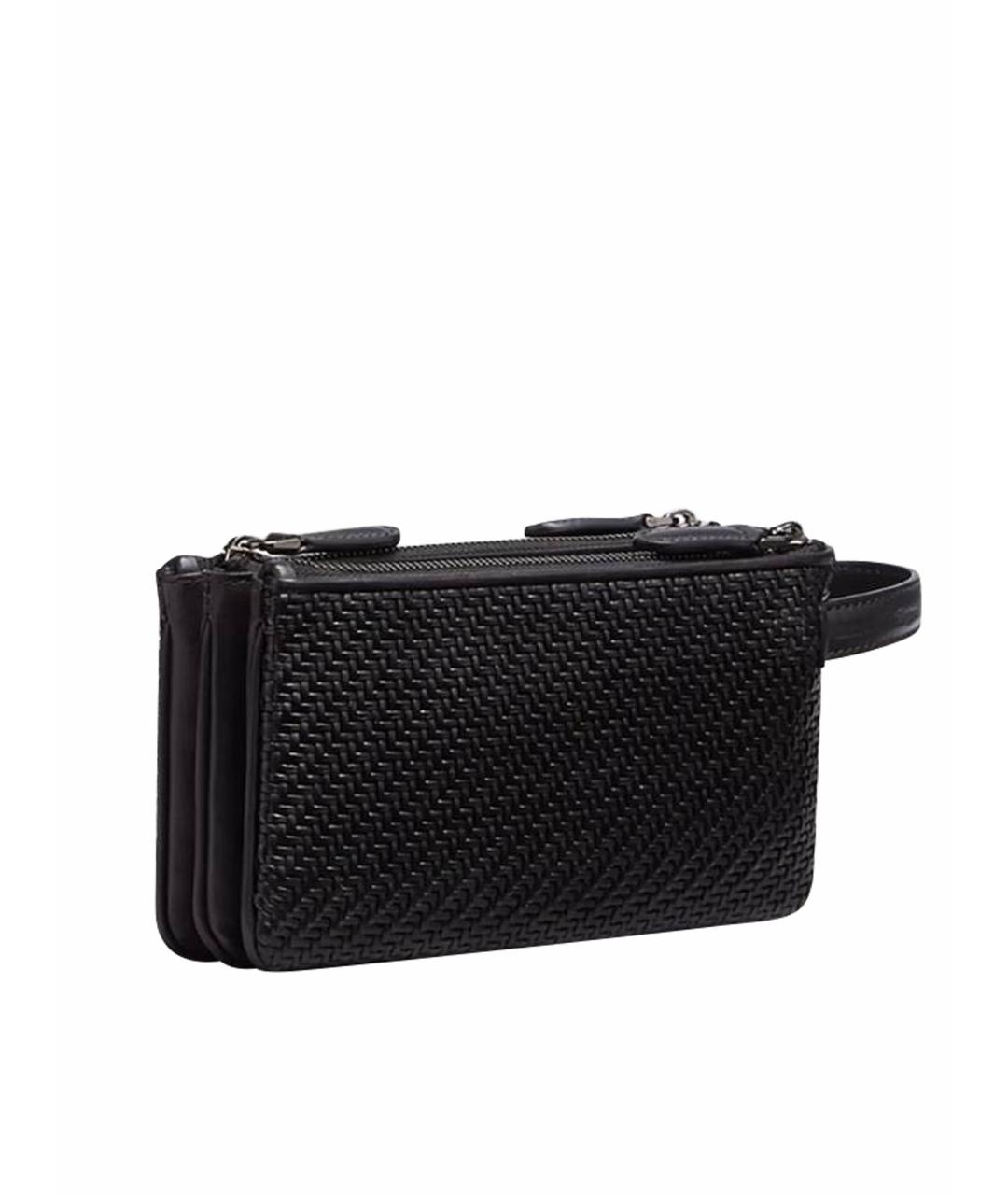 ZEGNA Черный кожаный кошелек, фото 1
