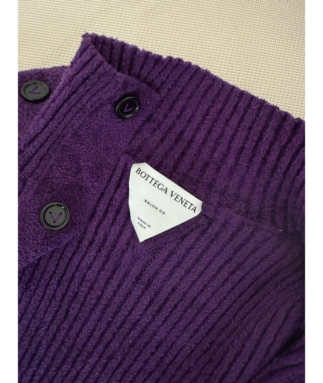 BOTTEGA VENETA Фиолетовое велюровое повседневное платье, фото 3