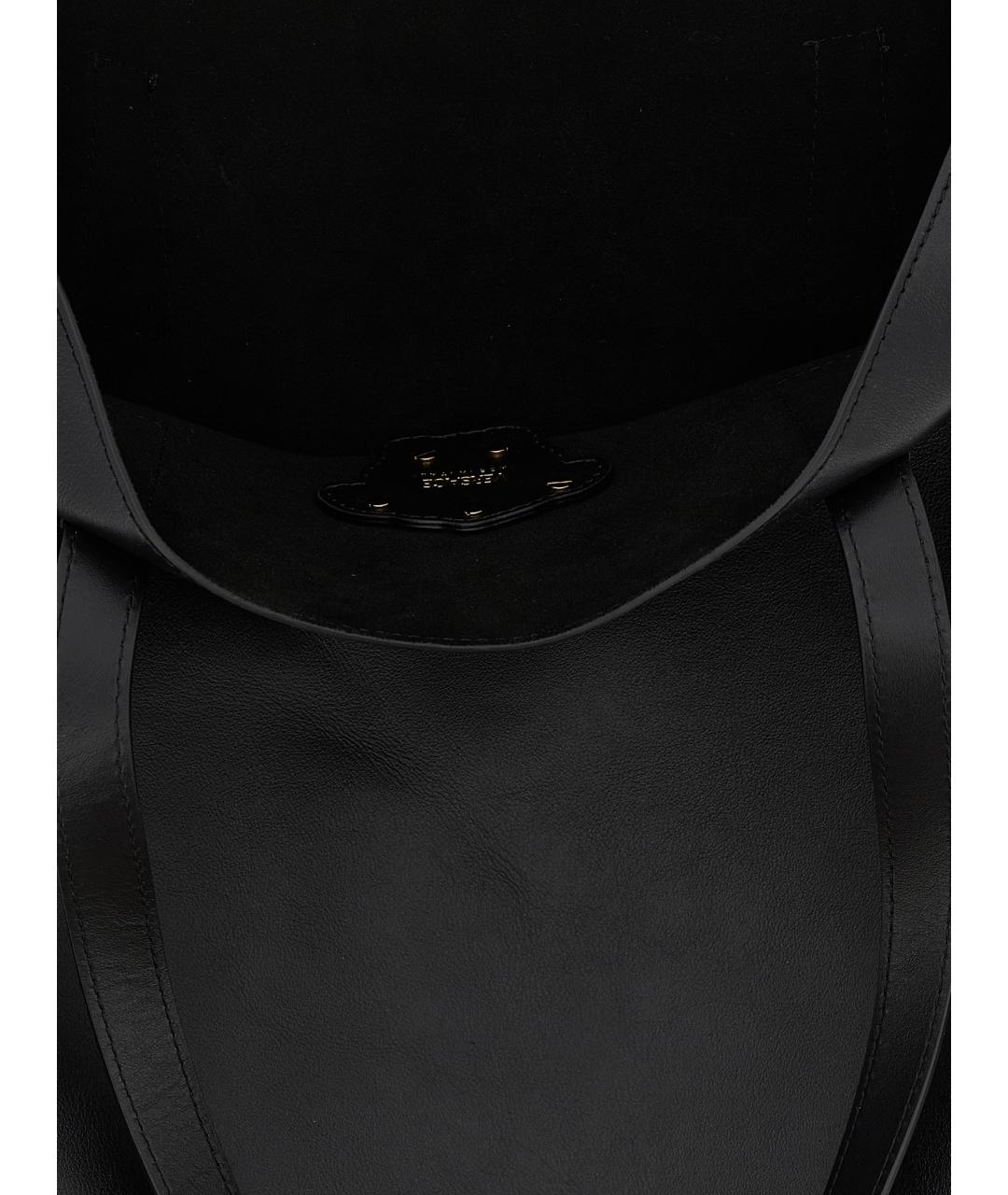 VERSACE Черная кожаная сумка тоут, фото 4