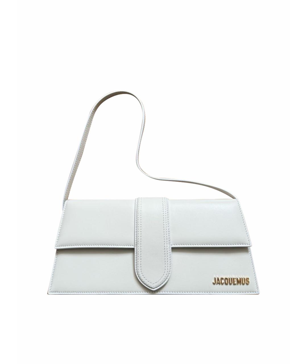 JACQUEMUS Белая кожаная сумка через плечо, фото 1