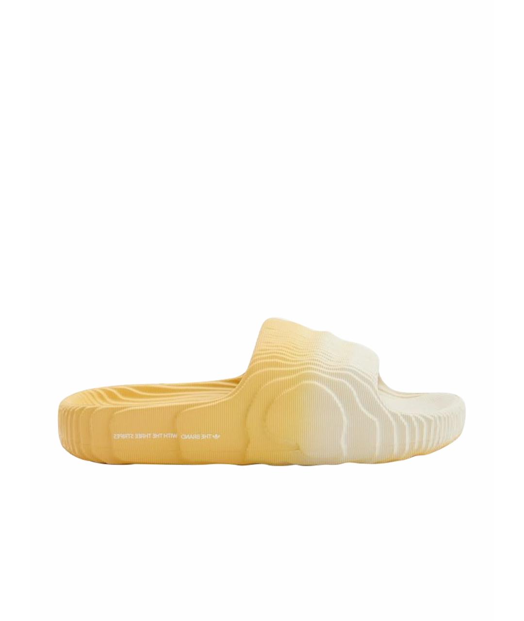 ADIDAS Желтые резиновые шлепанцы, фото 8