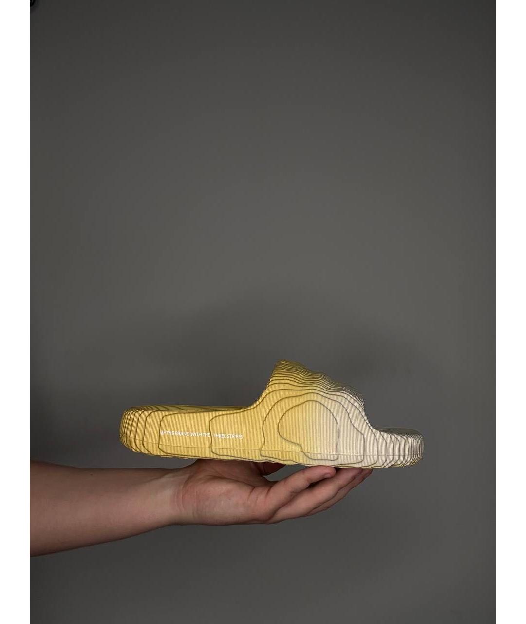 ADIDAS Желтые резиновые шлепанцы, фото 6