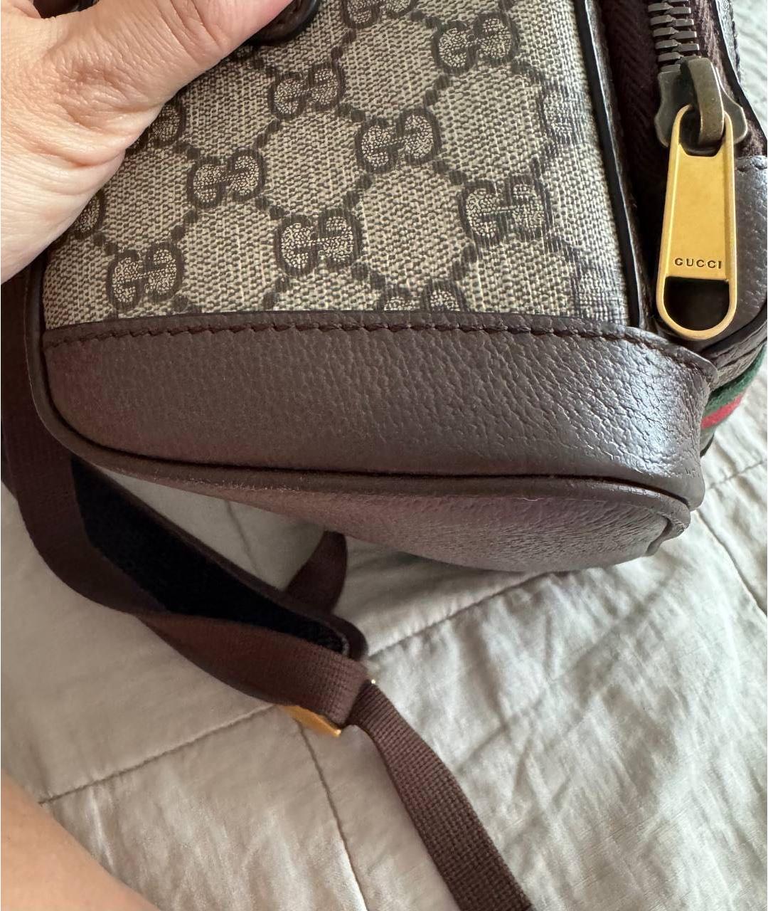 GUCCI Бежевый тканевый рюкзак, фото 7