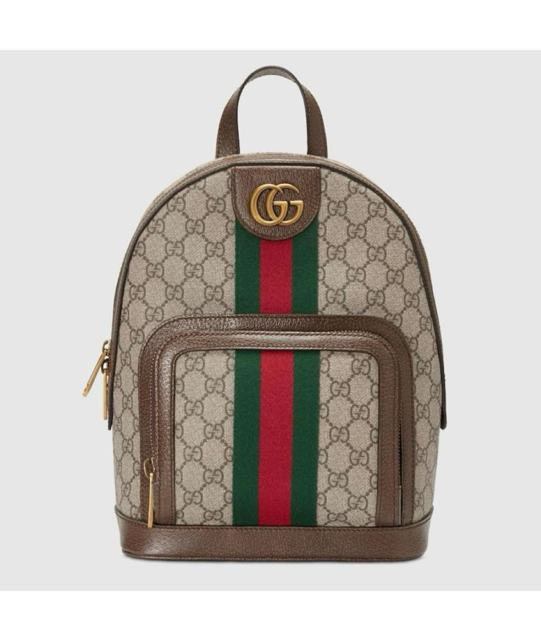 GUCCI Бежевый тканевый рюкзак, фото 9