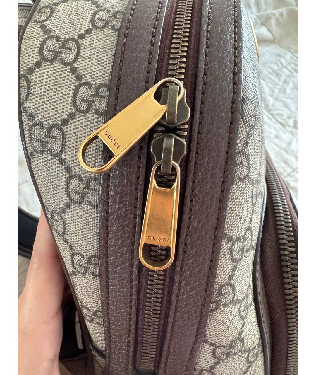 GUCCI Бежевый тканевый рюкзак, фото 8