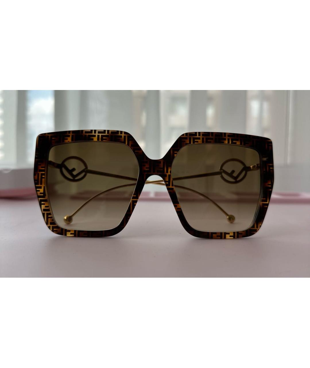 FENDI Красные солнцезащитные очки, фото 6